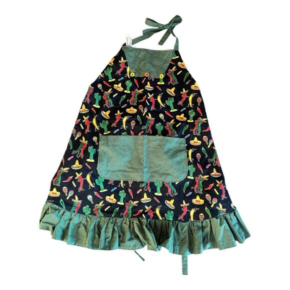 Handmade hot chilis southwestern apron - Picture 1 of 3